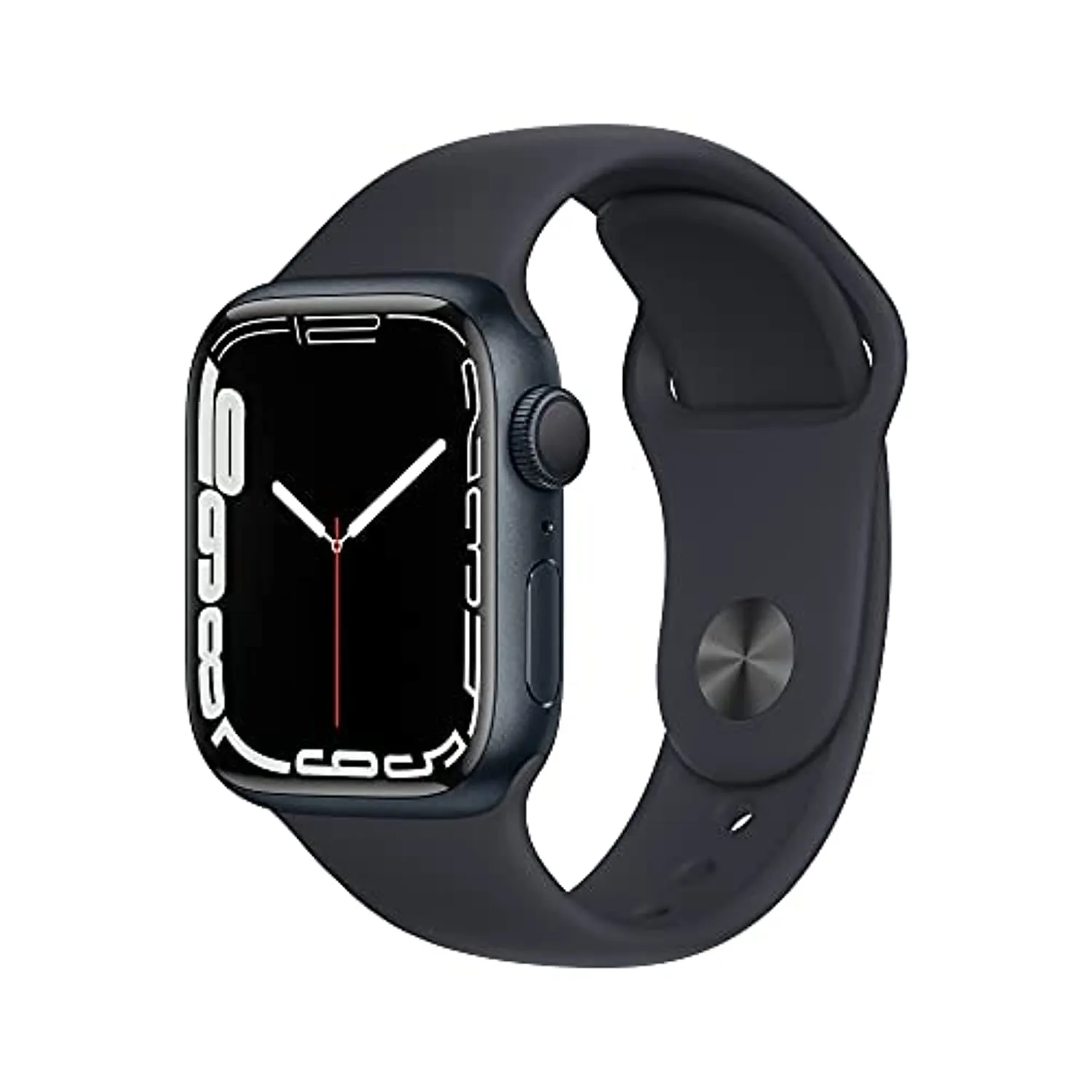 Apple Watch Series 7 [GPS 41mm] Smart Watch w/ Midnight Aluminum Case with Midnight Sport Band. Fitness Tracker, Blood Oxygen & ECG Apps, Always-On Retina Display, Water Resistant