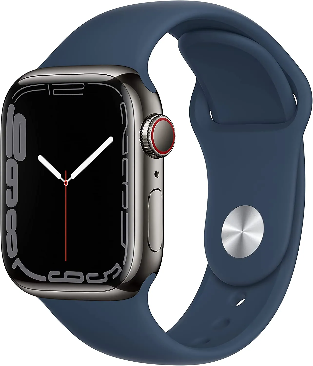 Apple Watch Series 7 [GPS 41mm] Smart Watch w/ Midnight Aluminum Case with Midnight Sport Band. Fitness Tracker, Blood Oxygen & ECG Apps, Always-On Retina Display, Water Resistant