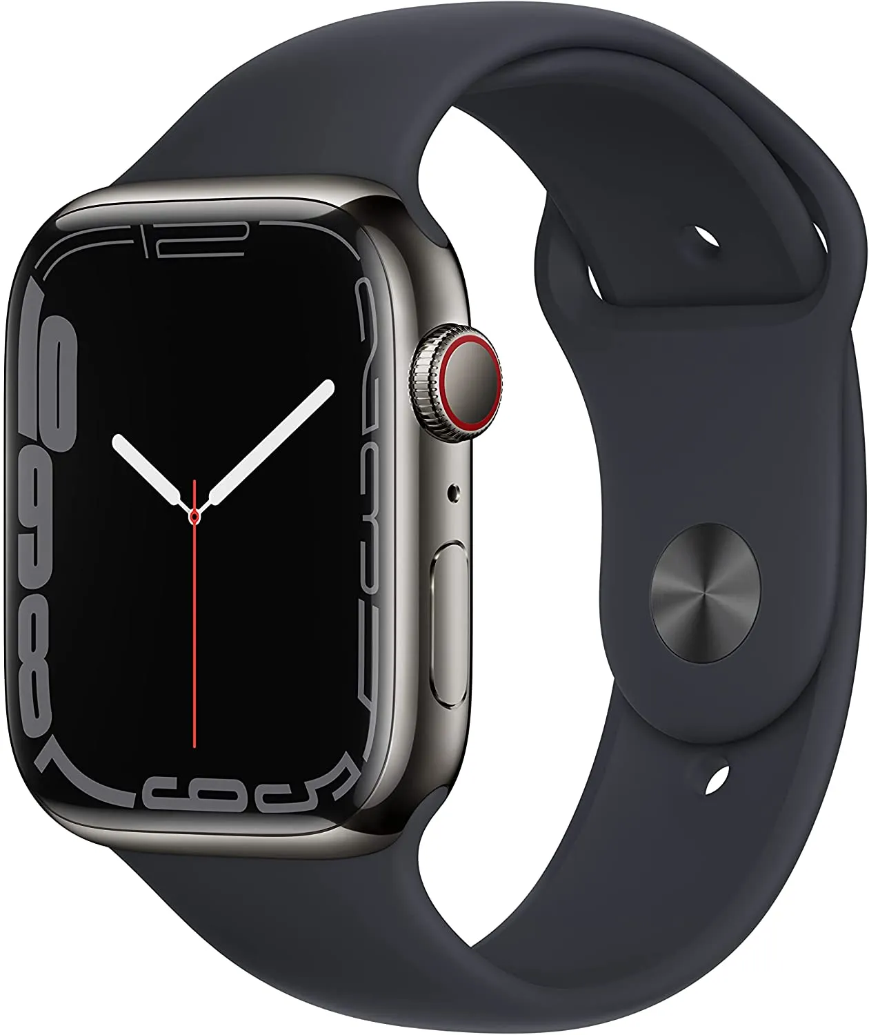 Apple Watch Series 7 [GPS 41mm] Smart Watch w/ Midnight Aluminum Case with Midnight Sport Band. Fitness Tracker, Blood Oxygen & ECG Apps, Always-On Retina Display, Water Resistant