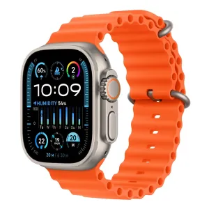 Apple Watch Ultra 2 49mm Titanium Case GPS   Cellular Orange Ocean Band - Open Never Used (AU Version)