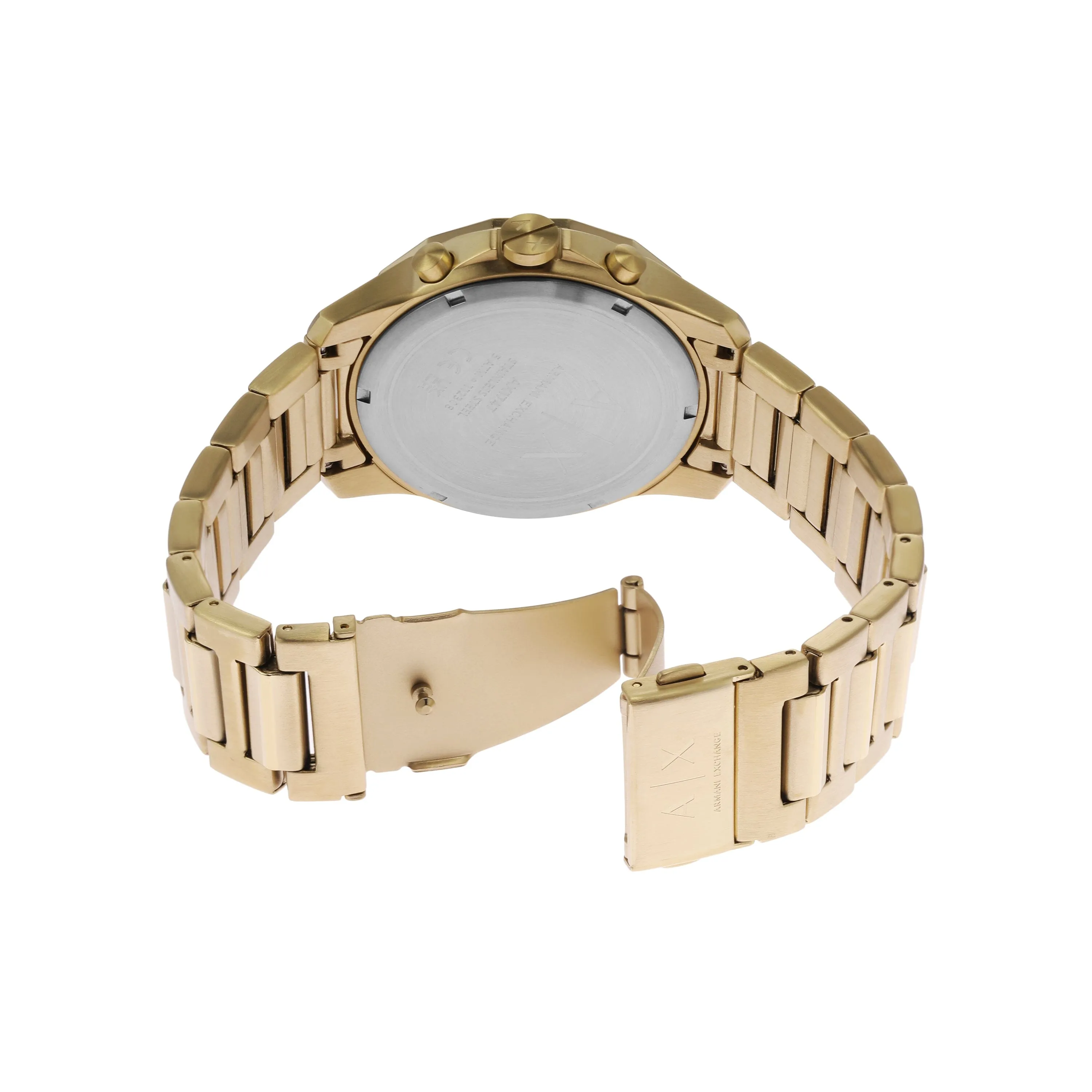 Armani Exchange Chronograph Gold-Tone Stainless Steel Watch and Bracelet Set AX7151SET