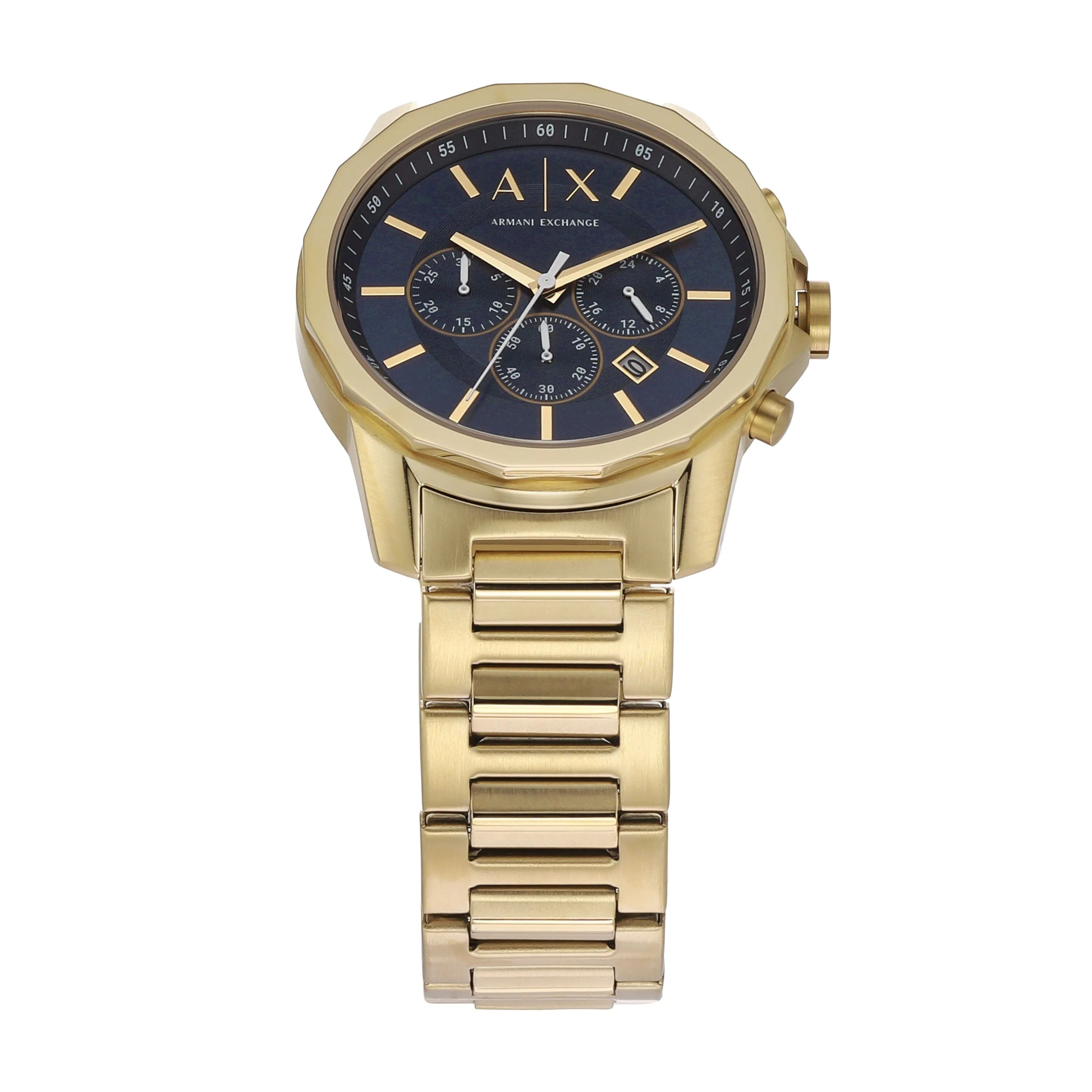 Armani Exchange Chronograph Gold-Tone Stainless Steel Watch and Bracelet Set AX7151SET