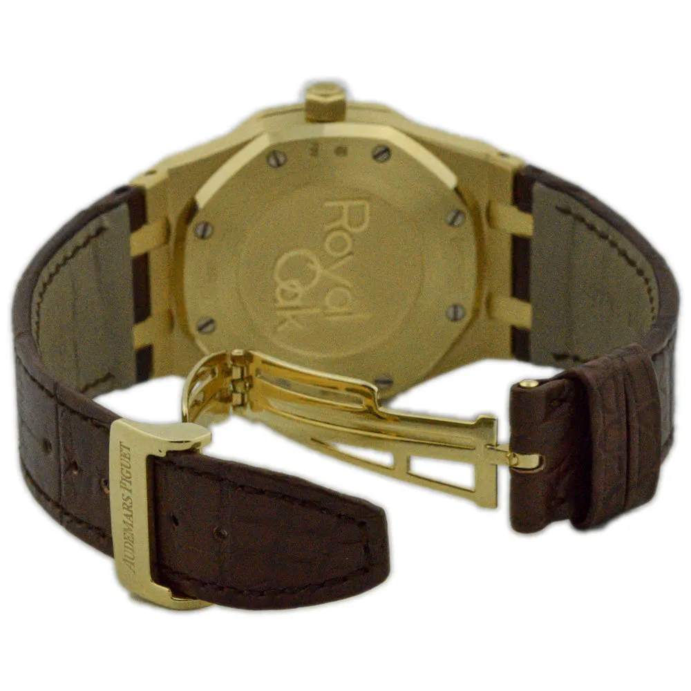 Audemars Piguet Men's Royal Oak Dual Time 18K Yellow Gold 39mm White Stick Dial Watch Reference #: 26120BA.OO.D088CR.01