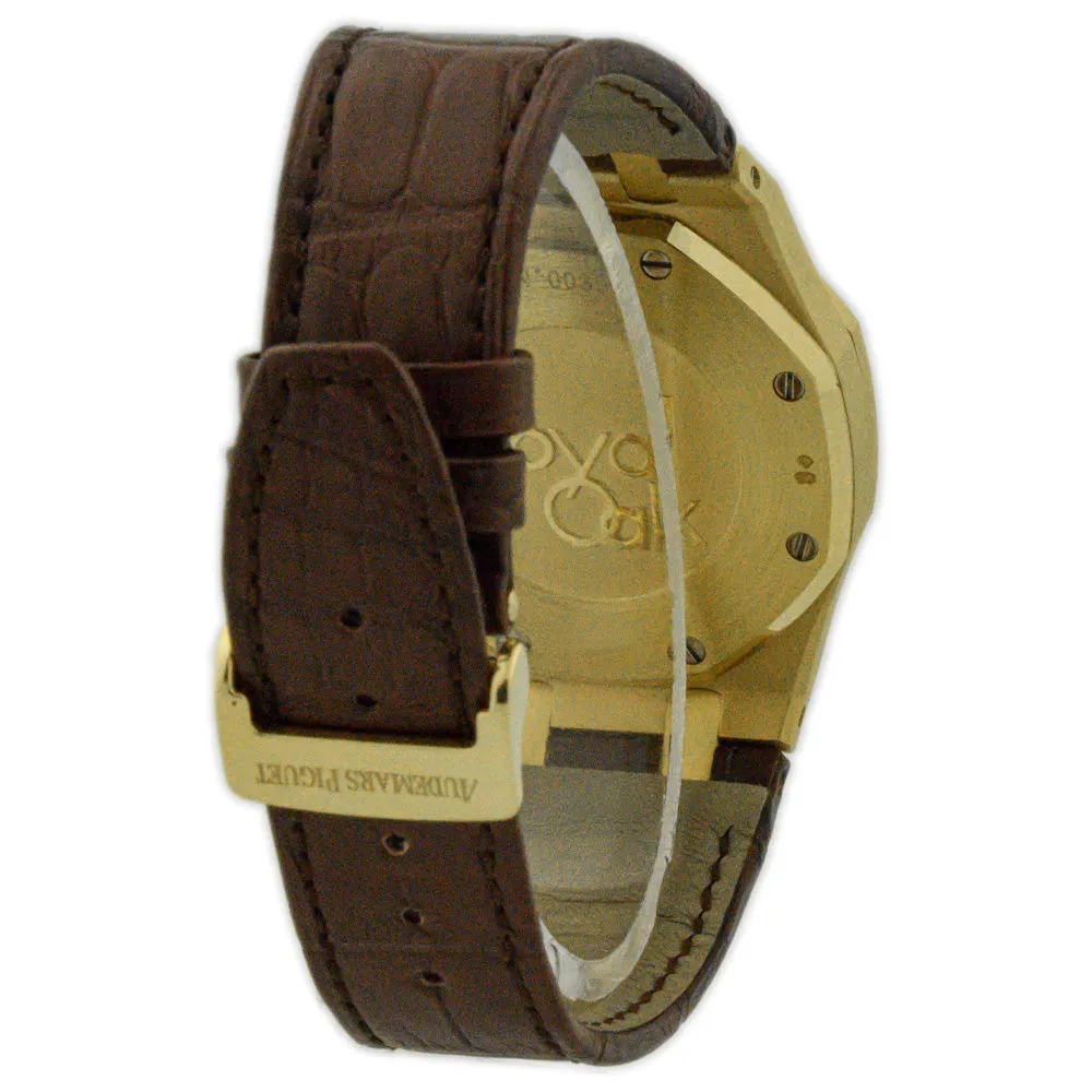 Audemars Piguet Men's Royal Oak Dual Time 18K Yellow Gold 39mm White Stick Dial Watch Reference #: 26120BA.OO.D088CR.01