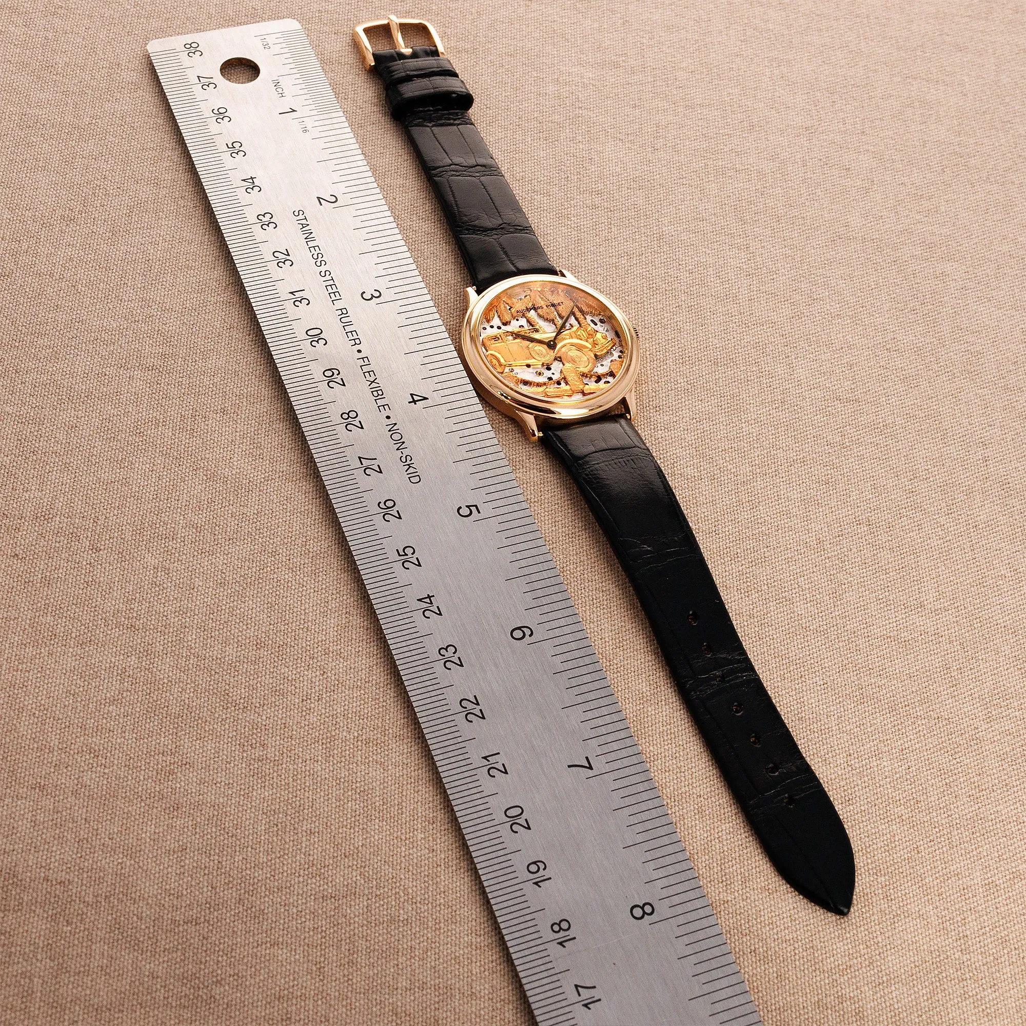 Audemars Piguet Rose Gold Rolls Royce Phantom Skeleton Dial Watch Ref. 14677