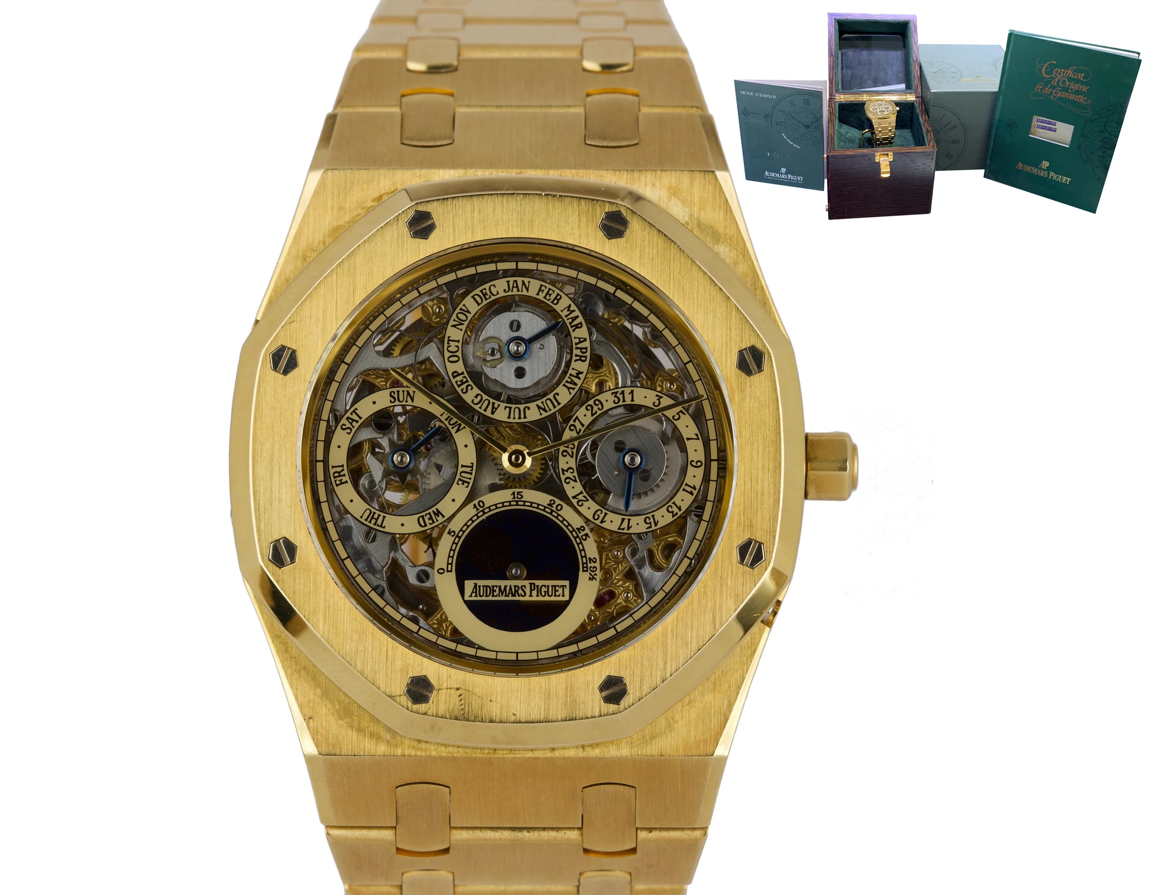 Audemars Piguet Royal Oak Open Worked Perpetual Skeleton 39mm 18K Gold 25829BA