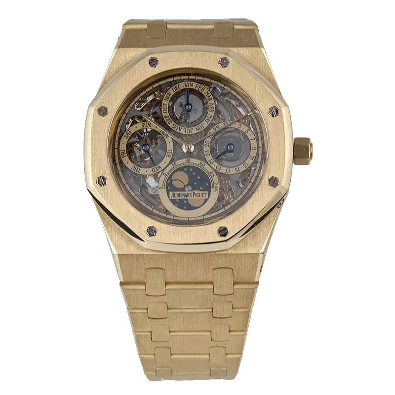 Audemars Piguet Royal Oak Yellow Gold Perpetual Calendar Skeleton