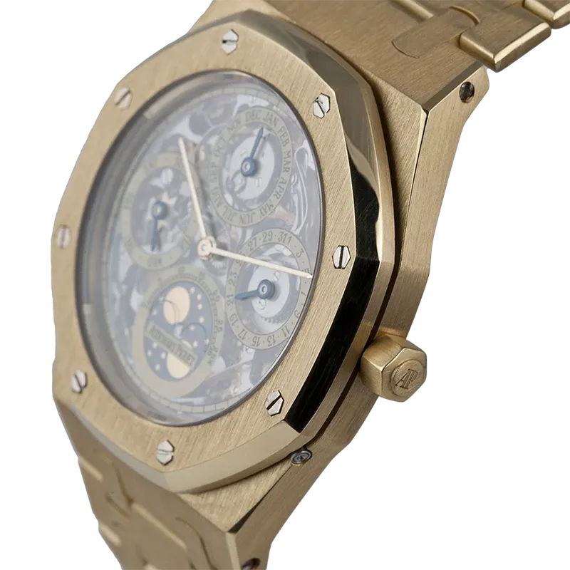 Audemars Piguet Royal Oak Yellow Gold Perpetual Calendar Skeleton