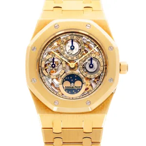 Audemars Piguet Yellow Gold Royal Oak Skeleton Perpetual Ref. 25636BA