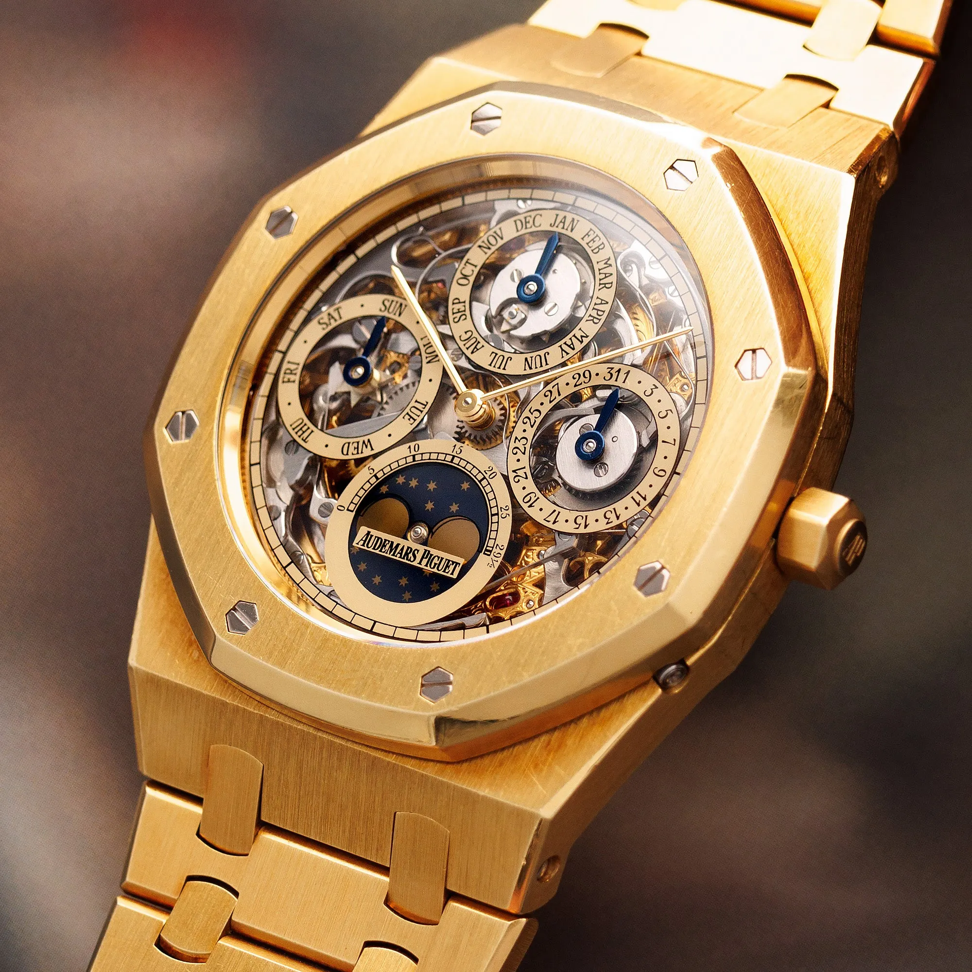 Audemars Piguet Yellow Gold Royal Oak Skeleton Perpetual Ref. 25636BA