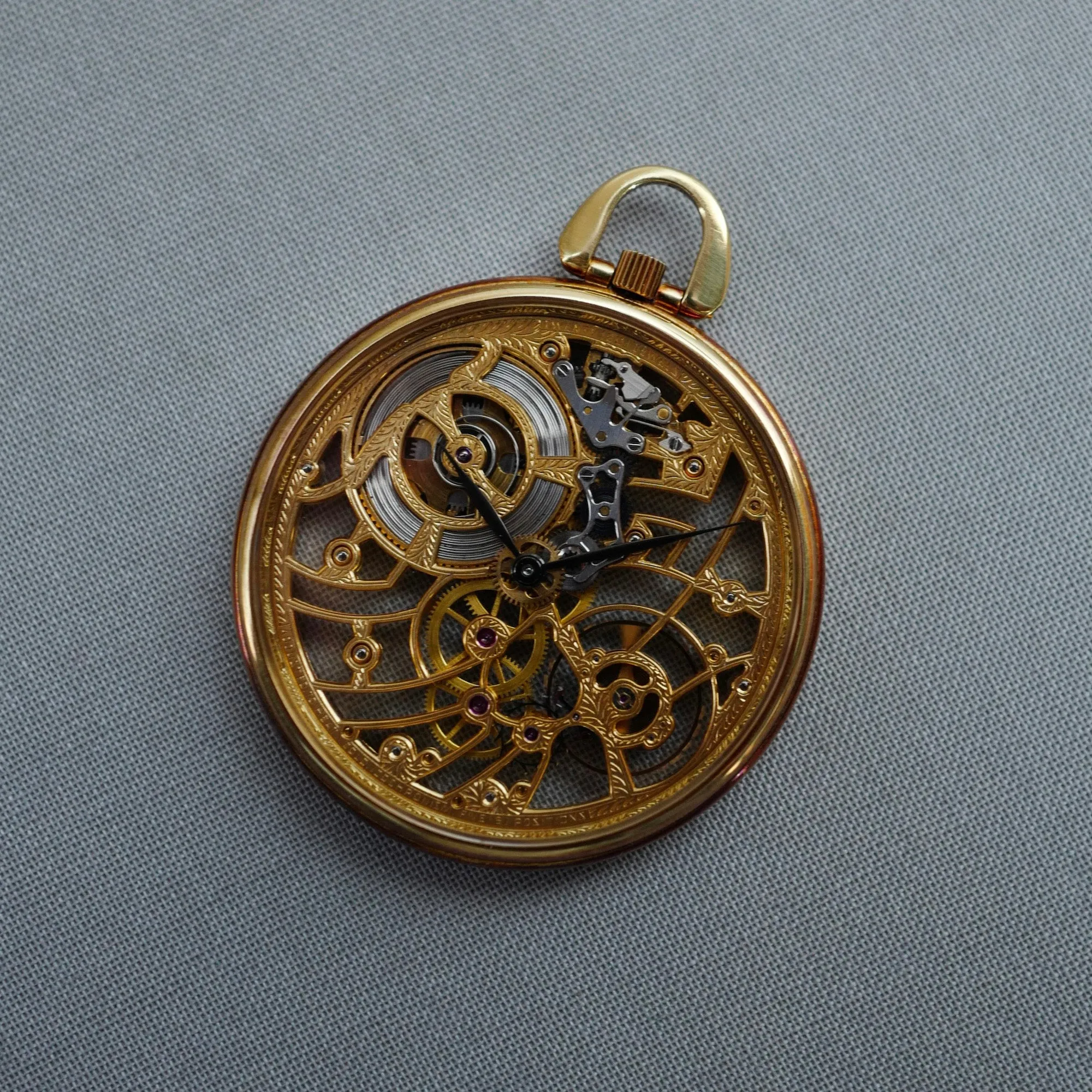 Audemars Piguet Yellow Gold Skeletonized Pocket Watch