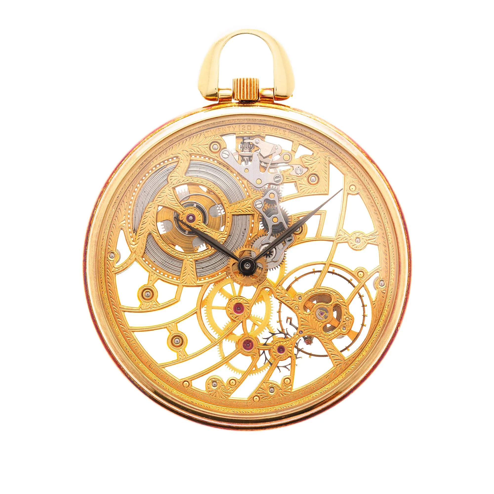 Audemars Piguet Yellow Gold Skeletonized Pocket Watch