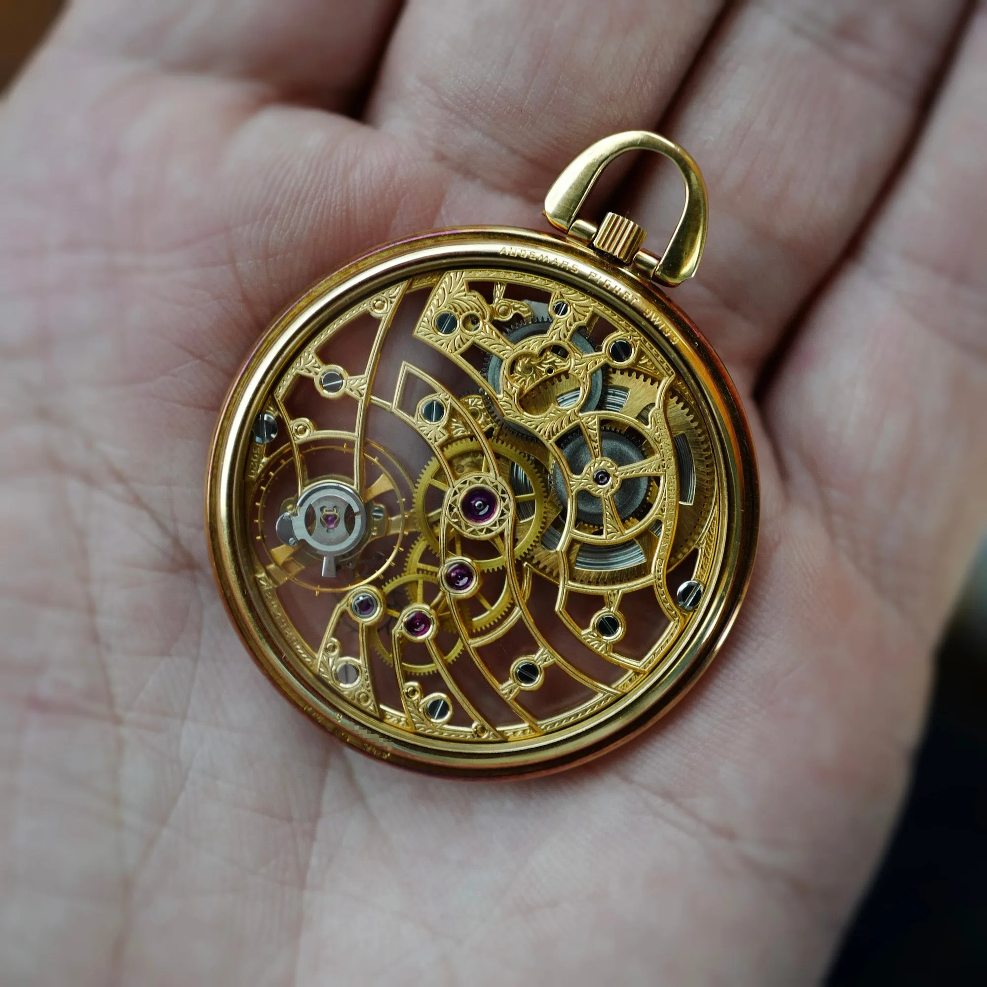 Audemars Piguet Yellow Gold Skeletonized Pocket Watch