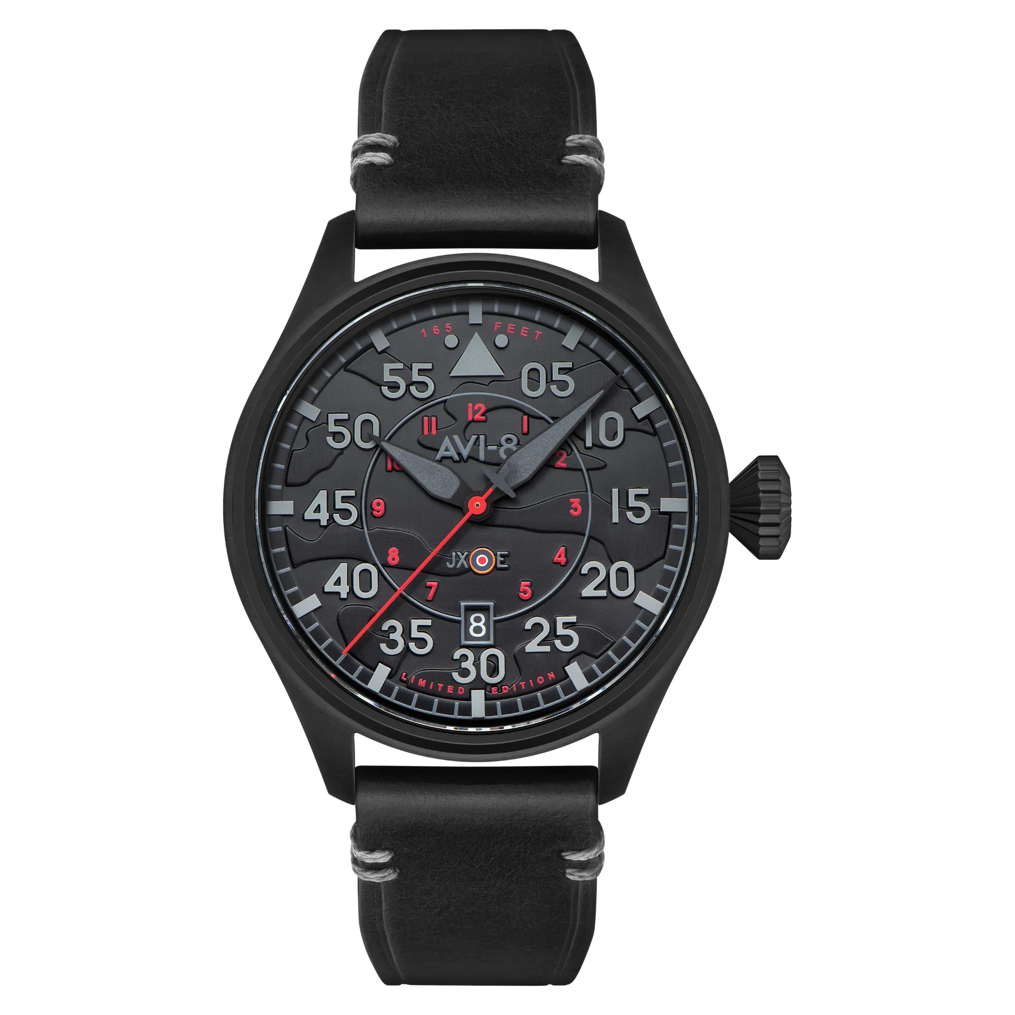 AVI-8 Hawker Hurricane Clowes Automatic Night Reaper Limited Edition Night Shadow Men's Watch AV-4097-05