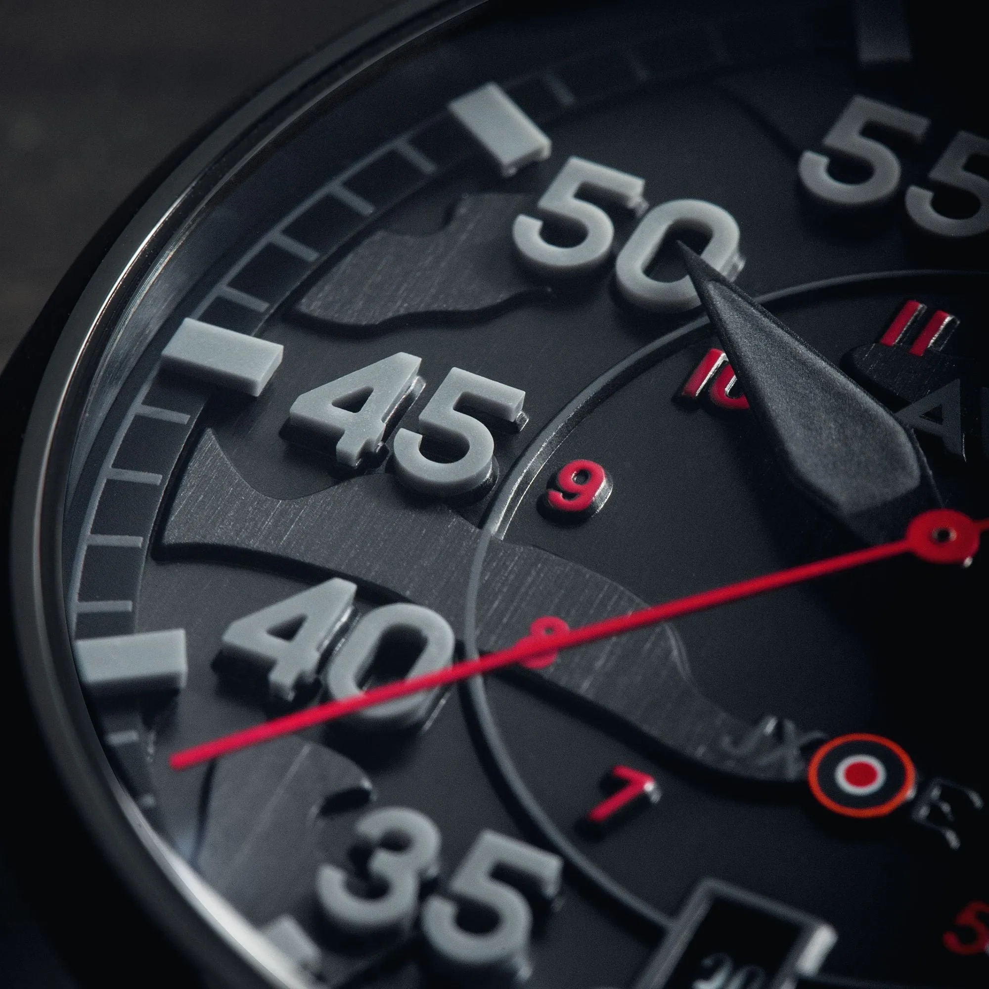 AVI-8 Hawker Hurricane Clowes Automatic Night Reaper Limited Edition Night Shadow Men's Watch AV-4097-05