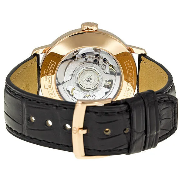 Baume and Mercier Classima Executives Silver Dial Leather Men's Watch 10037