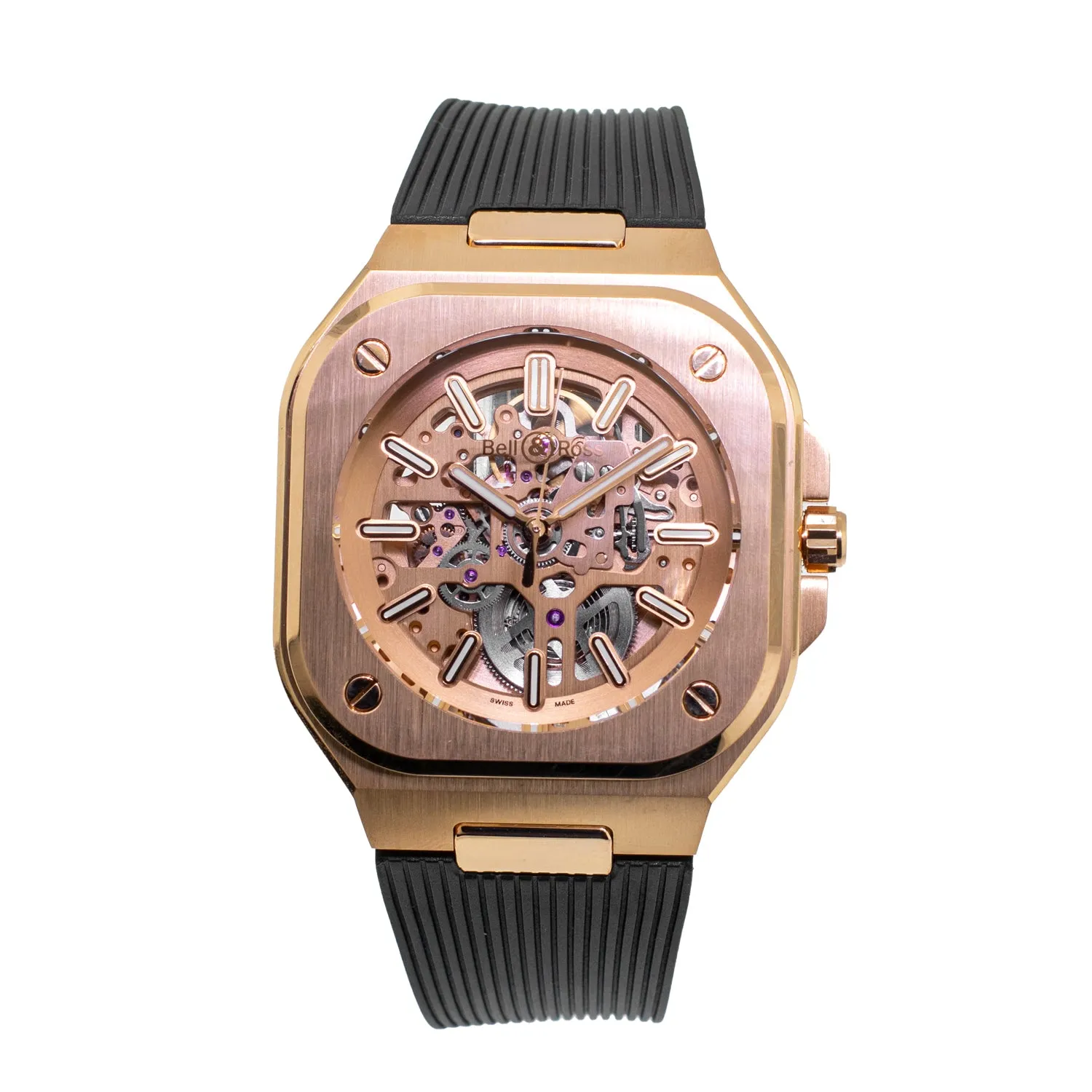 Bell & Ross BR 05 Limited Edition 40mm 18K Rose Gold Skeleton Dial BR05A-PG-SK-PG/SRG