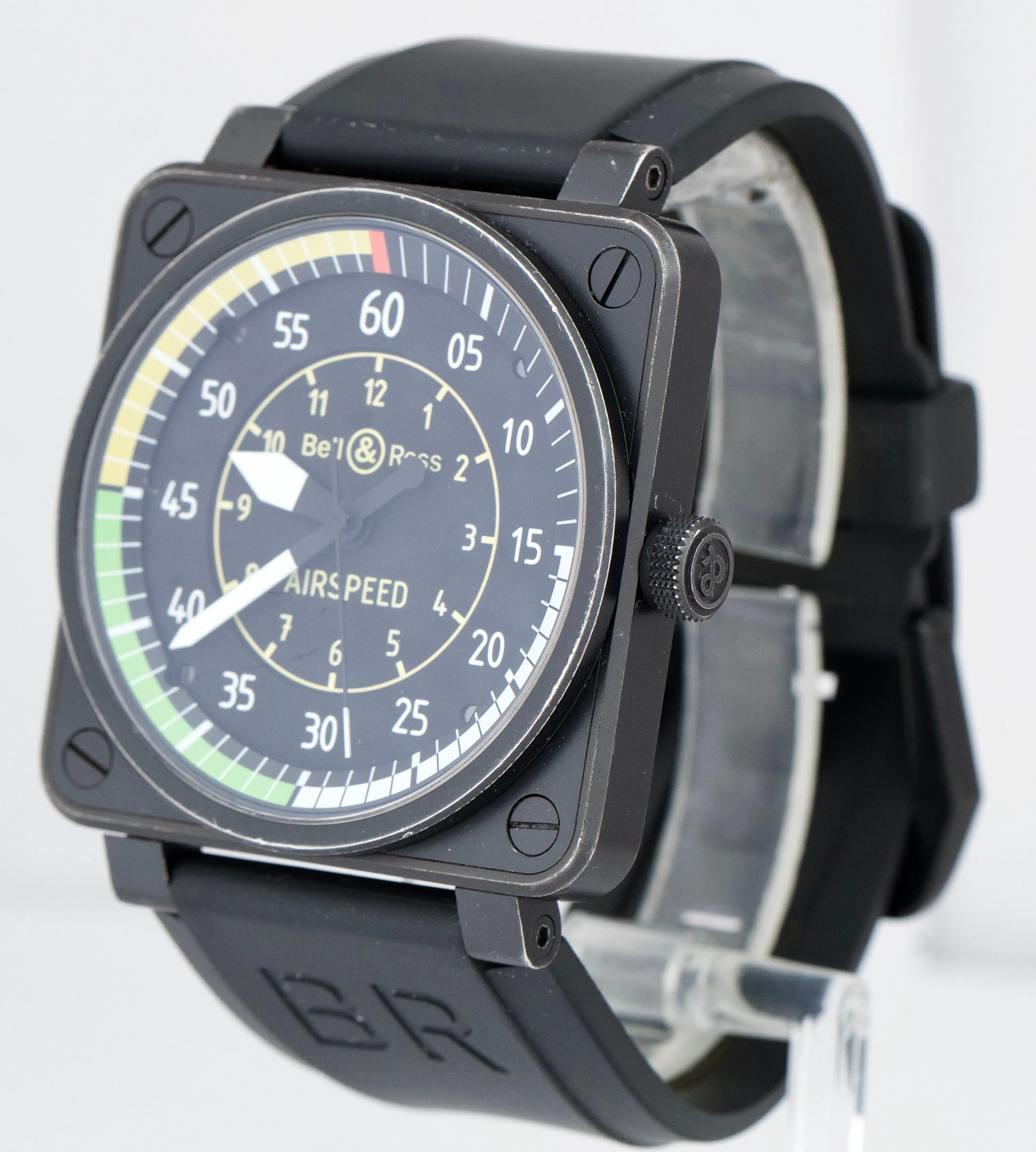 Bell & Ross BR01-92 Airspeed Black PVD 46mm Limited Steel Black Rubber Watch