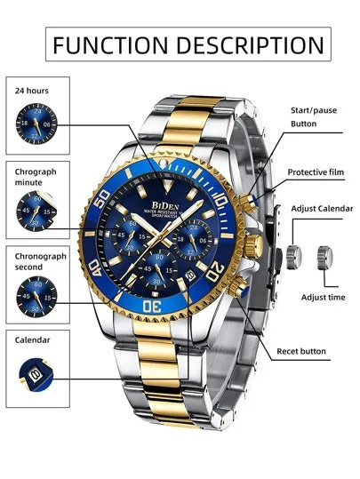 BIDEN BIDEN Men's Watches, Men's Business Watches