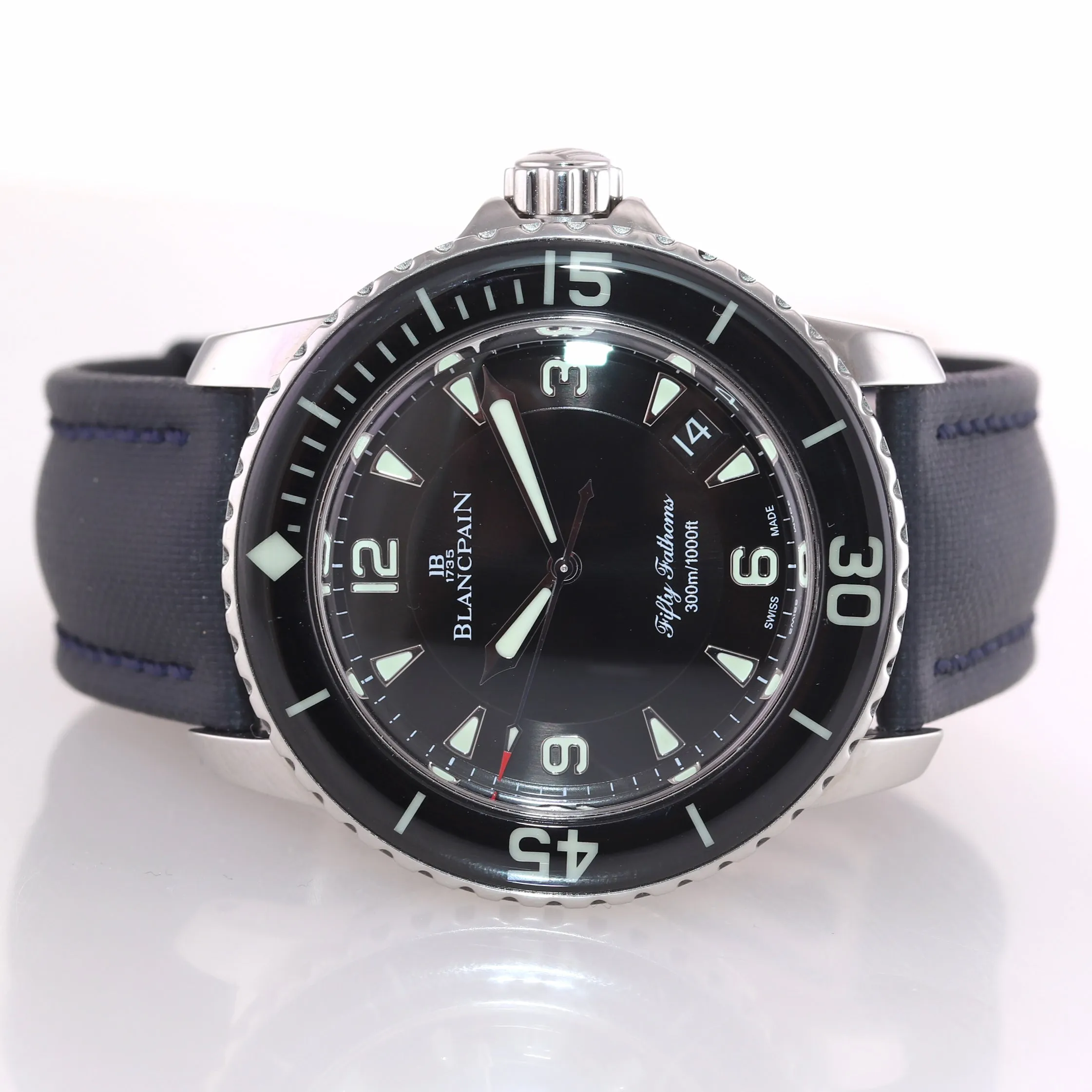 Blancpain Fifty Fathoms Automatic 5015 1130 71S Steel 45mm Black Dive Watch