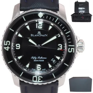 Blancpain Fifty Fathoms Automatic 5015 1130 71S Steel 45mm Black Dive Watch