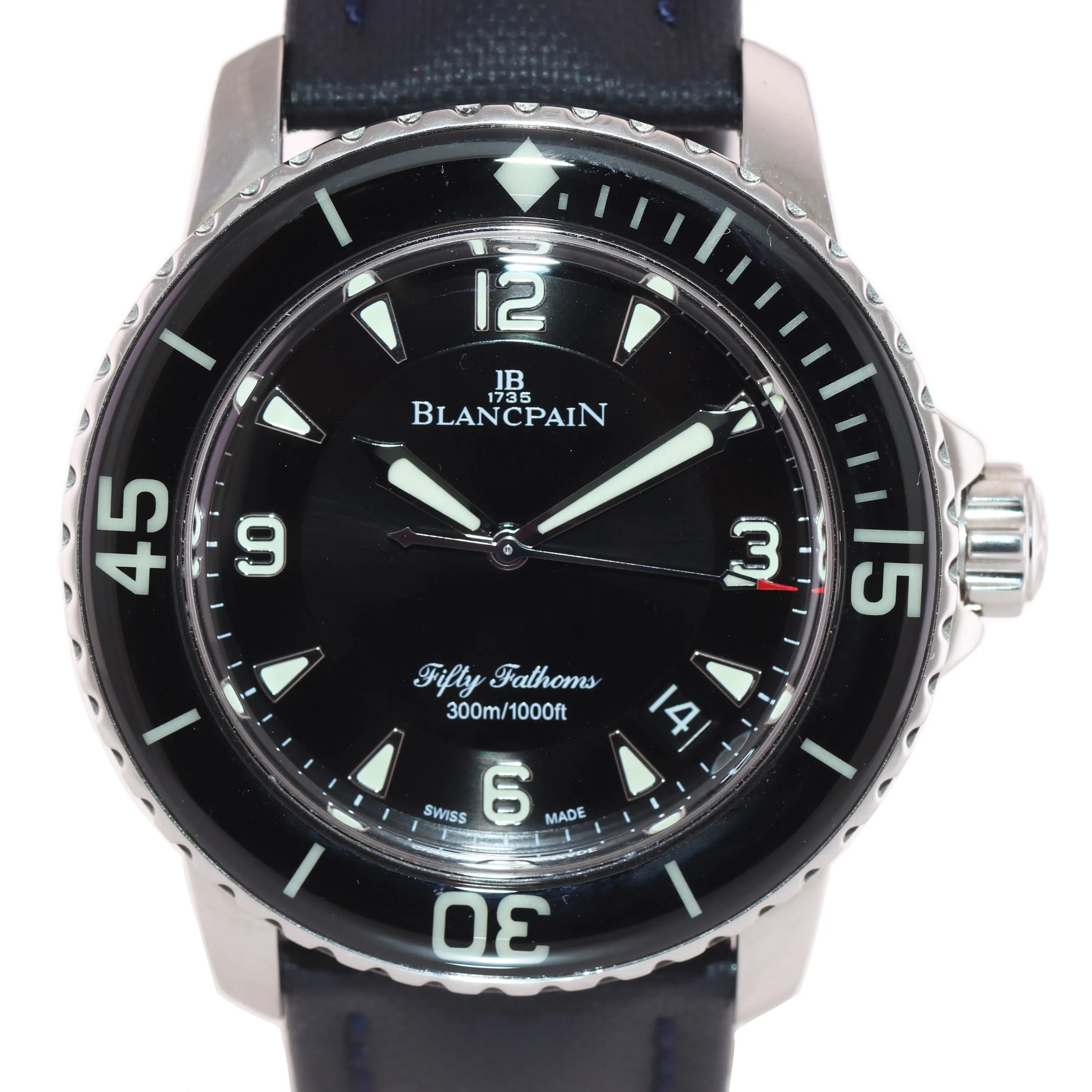 Blancpain Fifty Fathoms Automatic 5015 1130 71S Steel 45mm Black Dive Watch