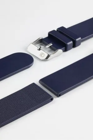 Bonetto Cinturini 270 Self-Punch Rubber Watch Strap in DARK BLUE