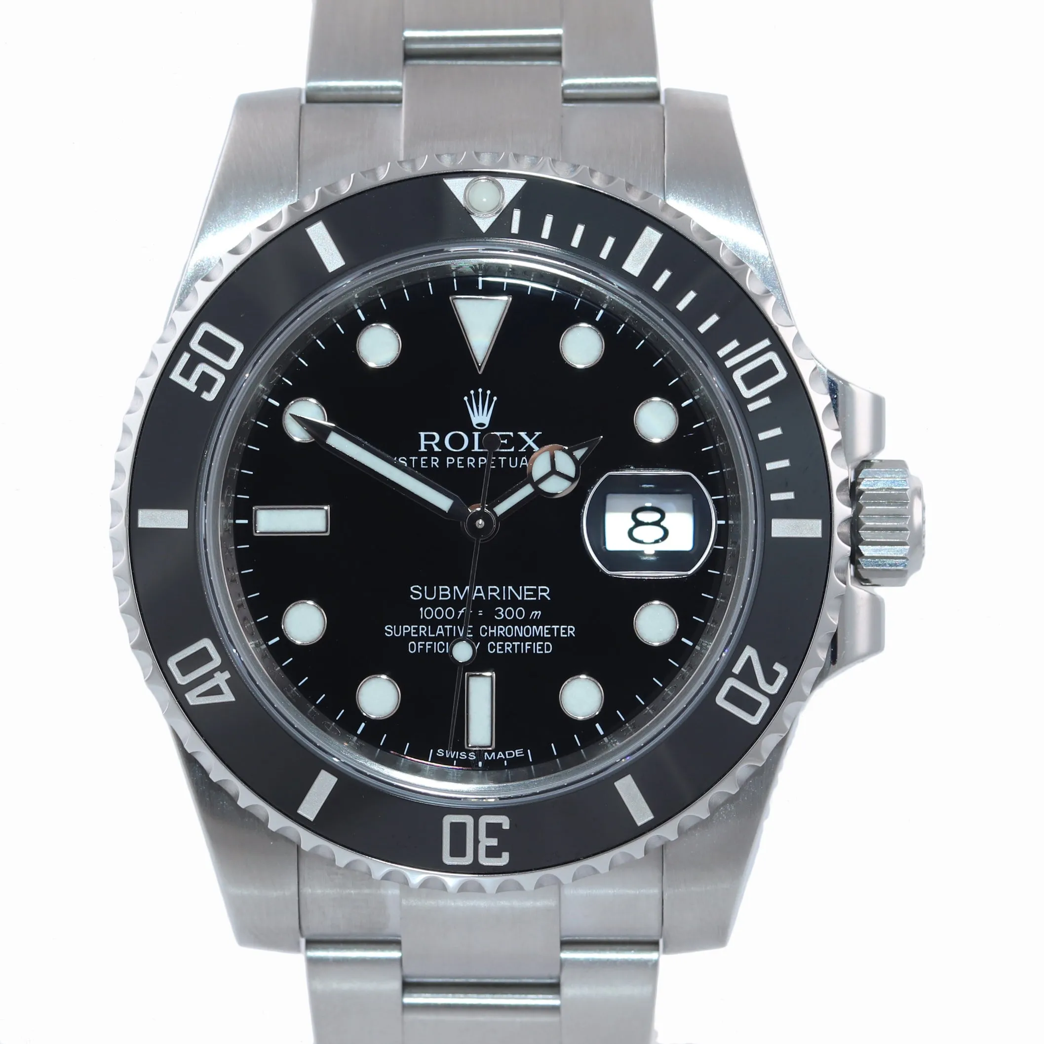 BOX PAPERS Rolex Submariner Date 116610 Steel 40mm Black Ceramic Watch Box