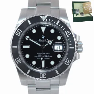 BOX PAPERS Rolex Submariner Date 116610 Steel 40mm Black Ceramic Watch Box