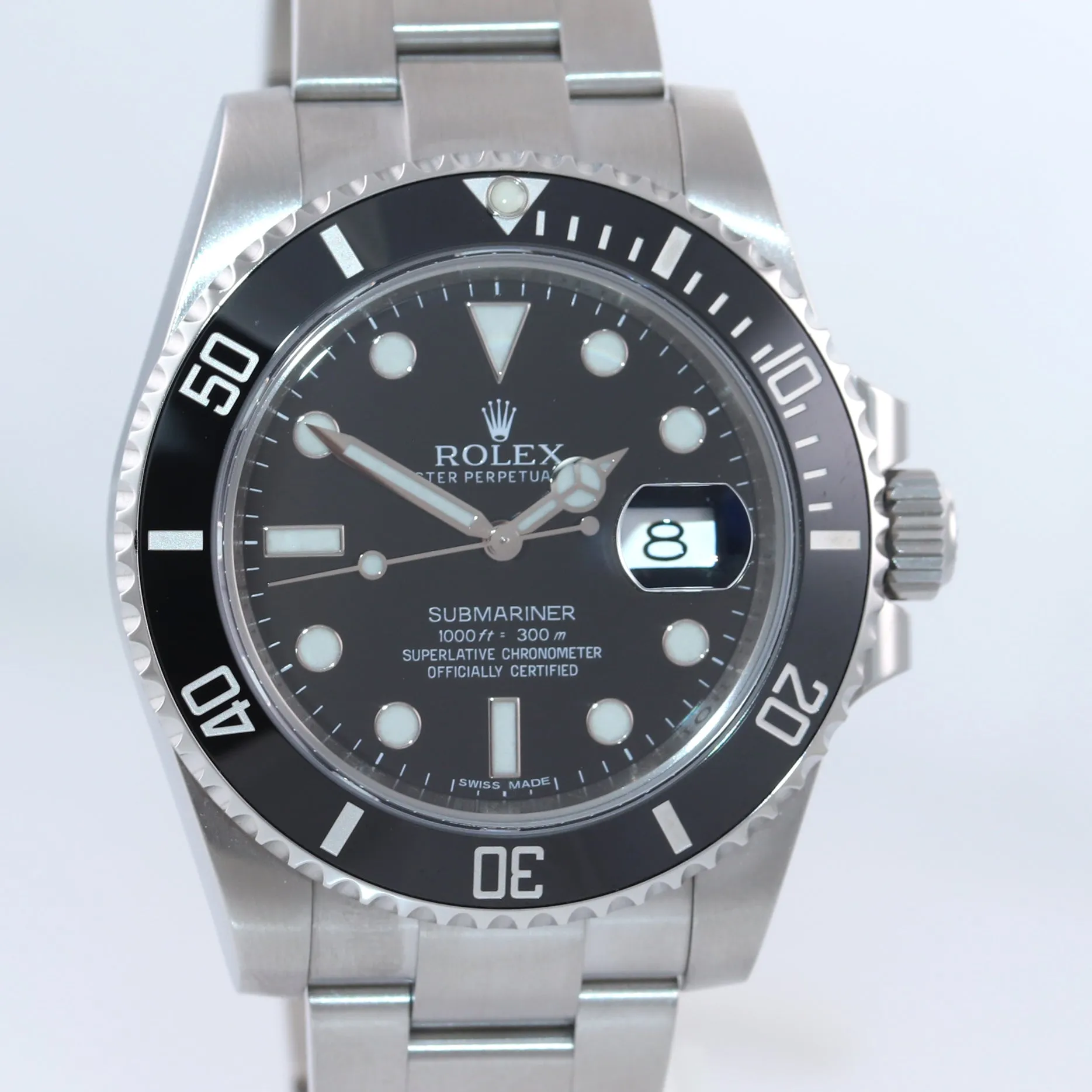 BOX PAPERS Rolex Submariner Date 116610 Steel 40mm Black Ceramic Watch Box