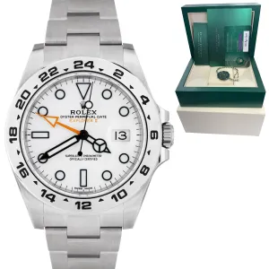 BRAND NEW 2021 Rolex Explorer II 42mm POLAR WHITE Stainless Date Watch 216570