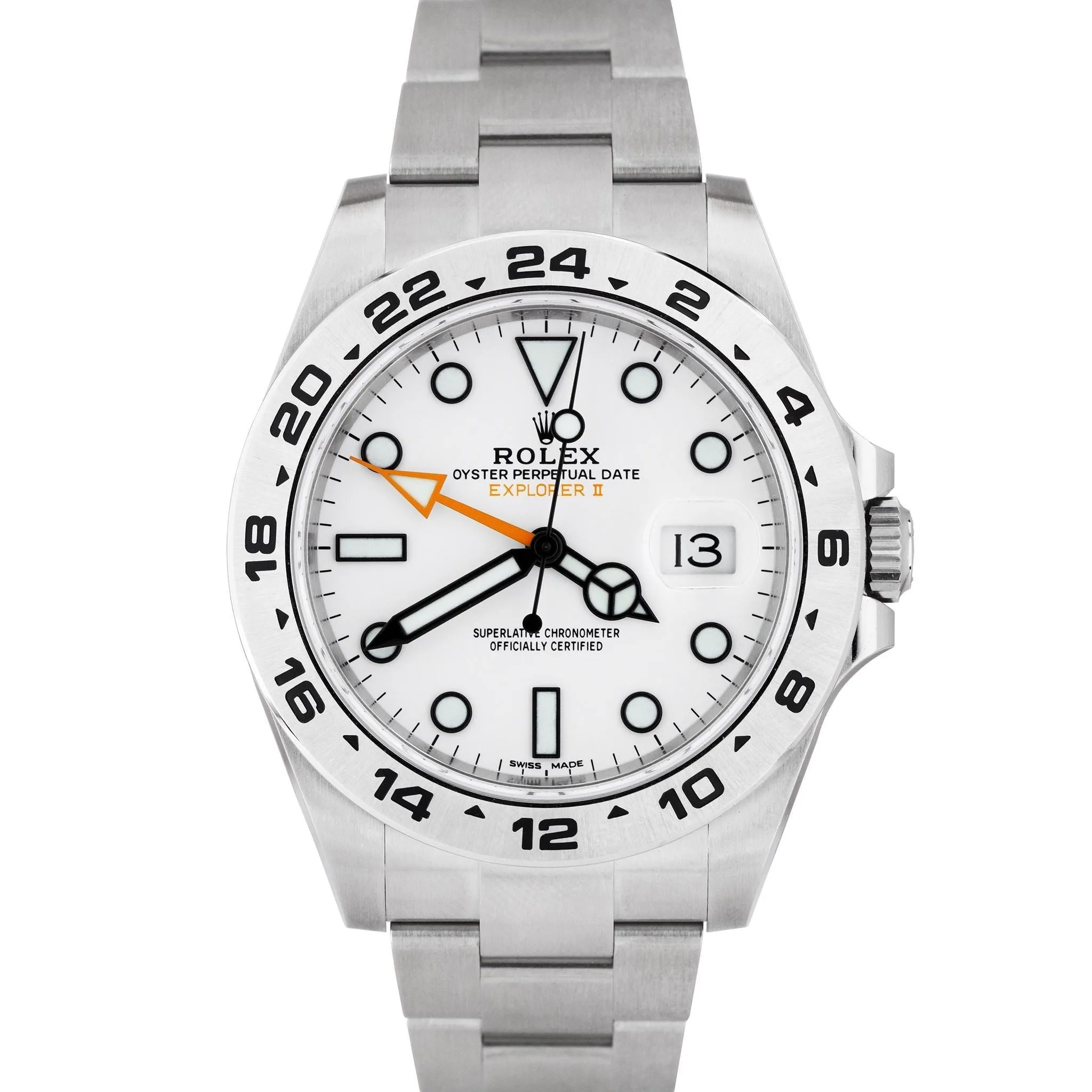 BRAND NEW 2021 Rolex Explorer II 42mm POLAR WHITE Stainless Date Watch 216570