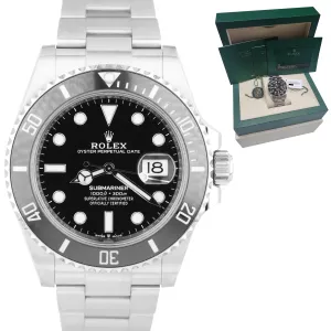 BRAND NEW SEP 2022 Rolex Submariner 41mm Date Black Ceramic Steel Watch 126610