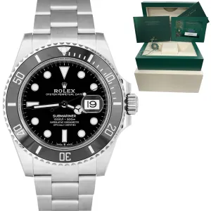 BRAND NEW SEPT 2021 Rolex Submariner 41 Date Steel Black Ceramic Watch 126610 LN