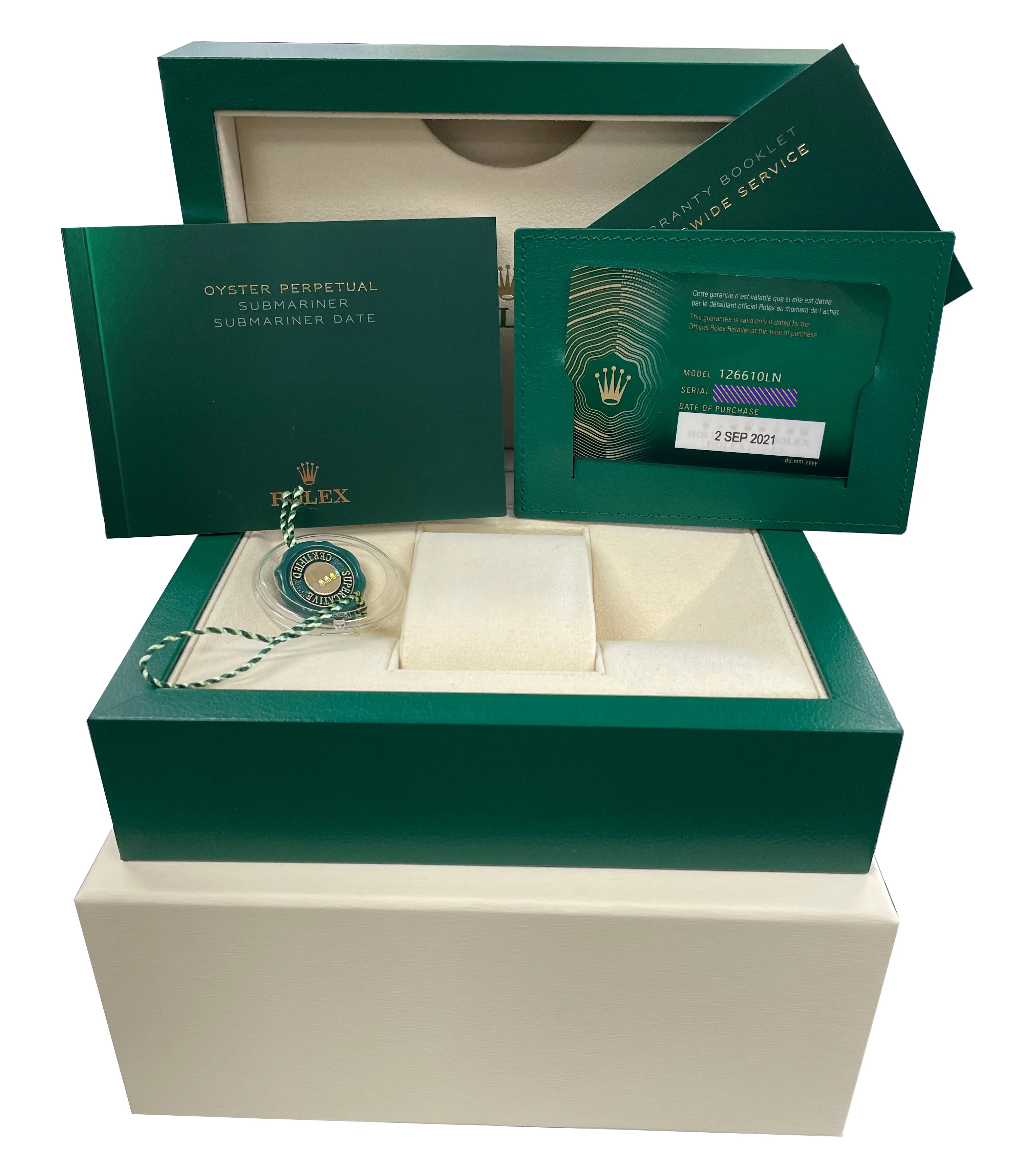BRAND NEW SEPT 2021 Rolex Submariner 41 Date Steel Black Ceramic Watch 126610 LN