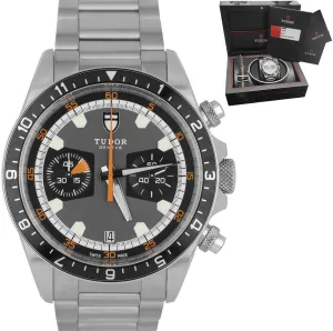 BRAND NEW STICKERED Tudor Heritage Chrono Grey Steel Chronograph Watch 70330 N