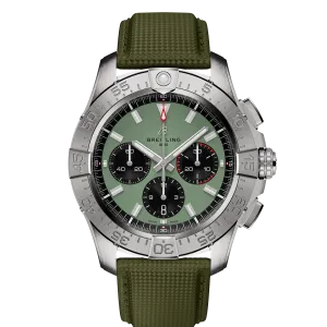 Breitling Avenger B01 Chronograph 44mm Watch with Green Strap
