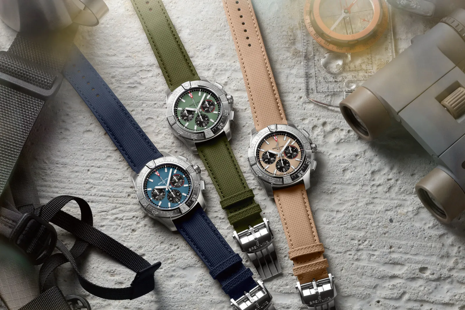 Breitling Avenger B01 Chronograph 44mm Watch with Green Strap