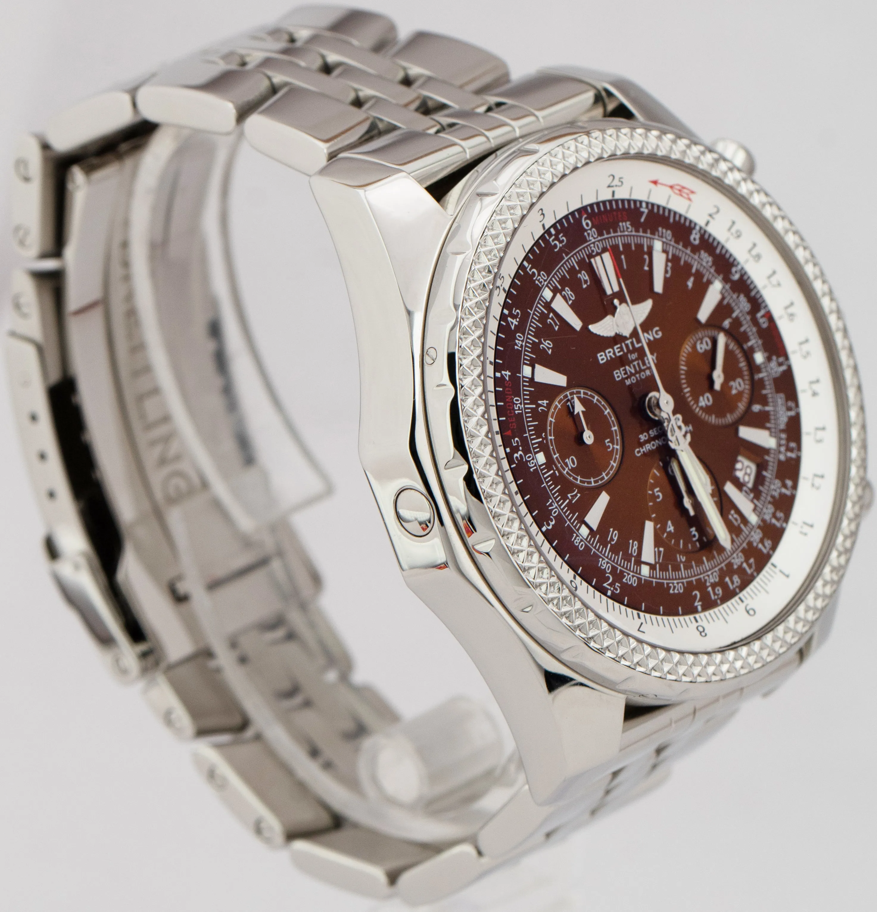 Breitling Bentley Chronograph Bronze Havana Brown 48mm A25362 Stainless Watch