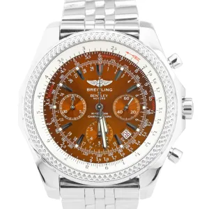 Breitling Bentley Chronograph Bronze Havana Brown 48mm A25362 Stainless Watch