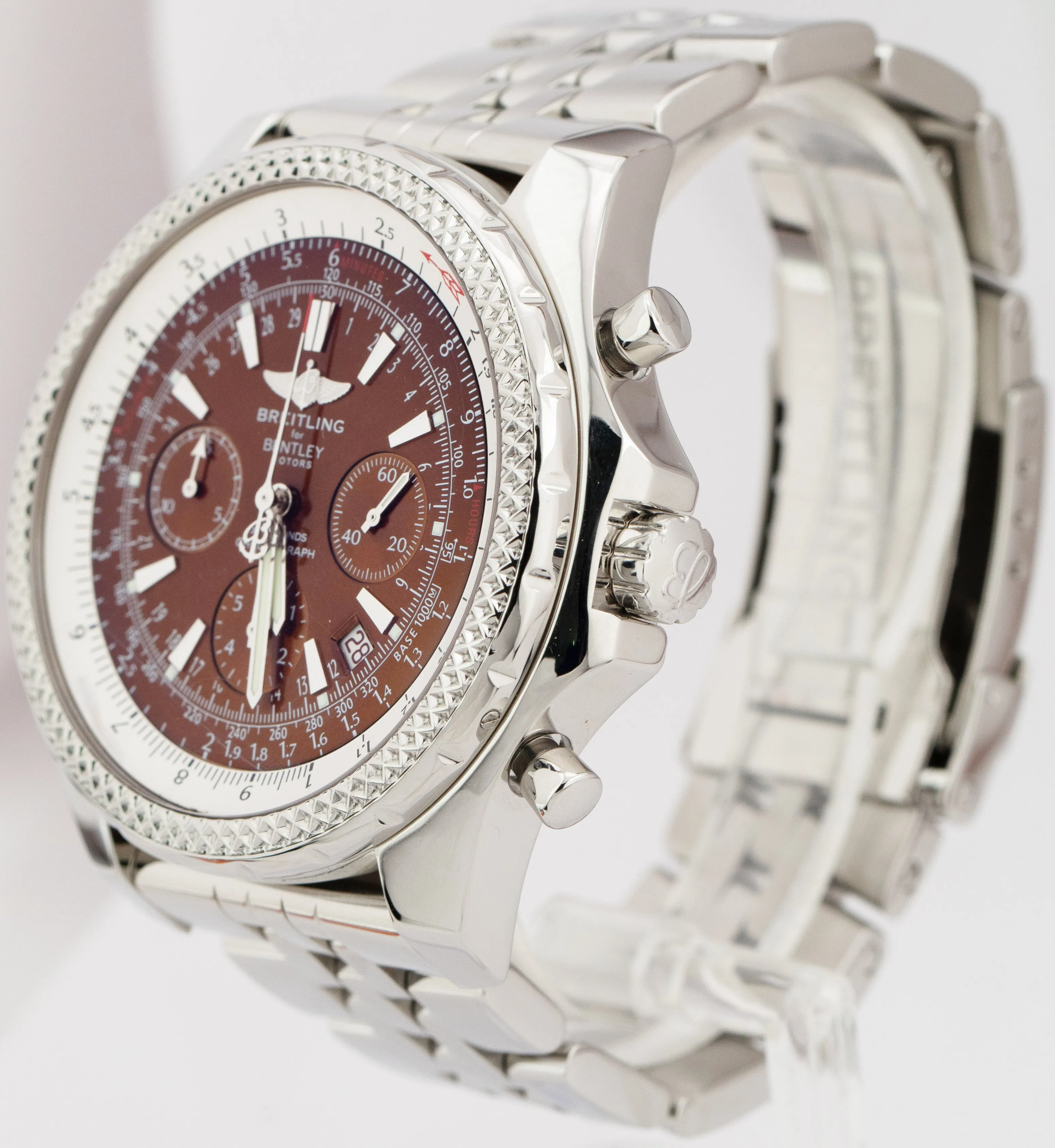 Breitling Bentley Chronograph Bronze Havana Brown 48mm A25362 Stainless Watch