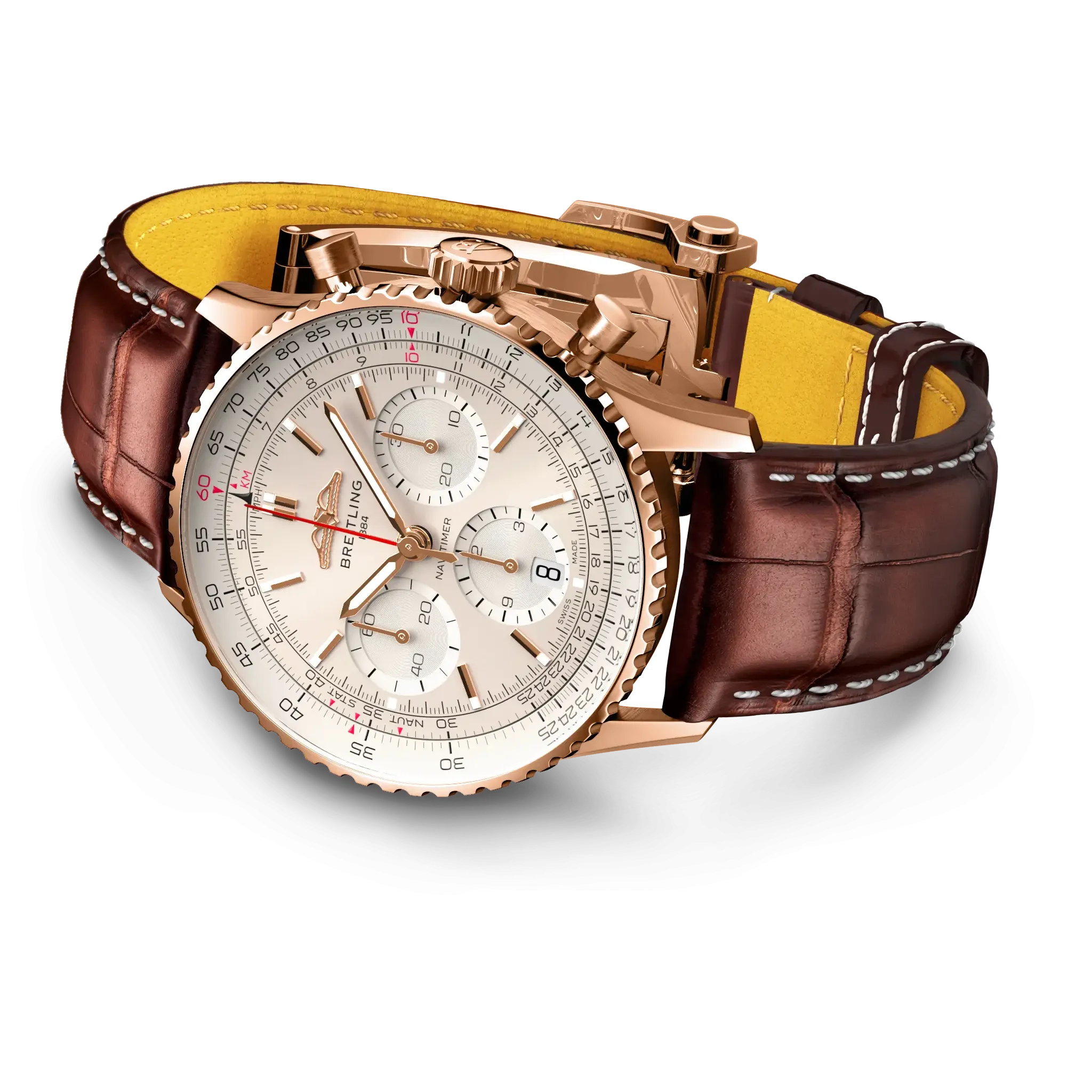 Breitling Navitimer B01 Chronograph 41 Watch with Leather Strap