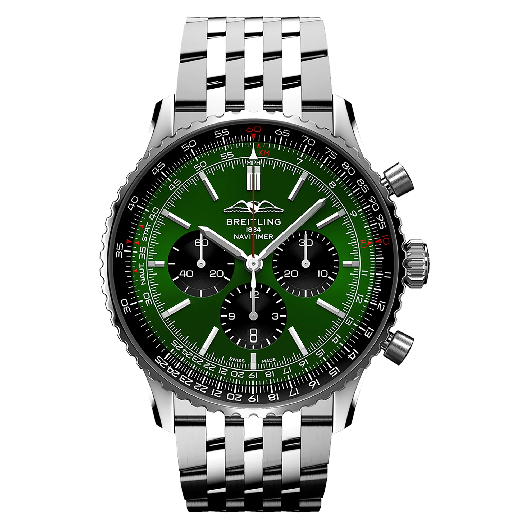 Breitling Navitimer B01 Watch with Green Dial, 46mm