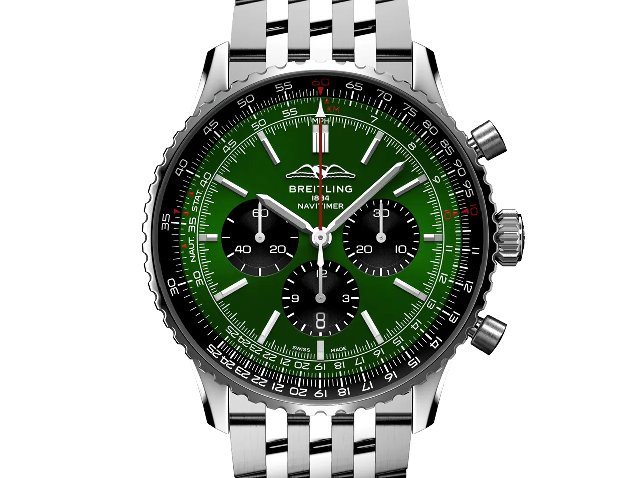 Breitling Navitimer B01 Watch with Green Dial, 46mm