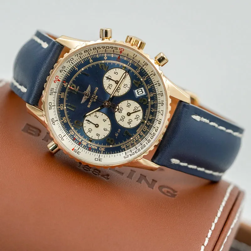 Breitling Navitimer H34030 Rattrapante 38mm Limited Edition 18K Yellow Gold