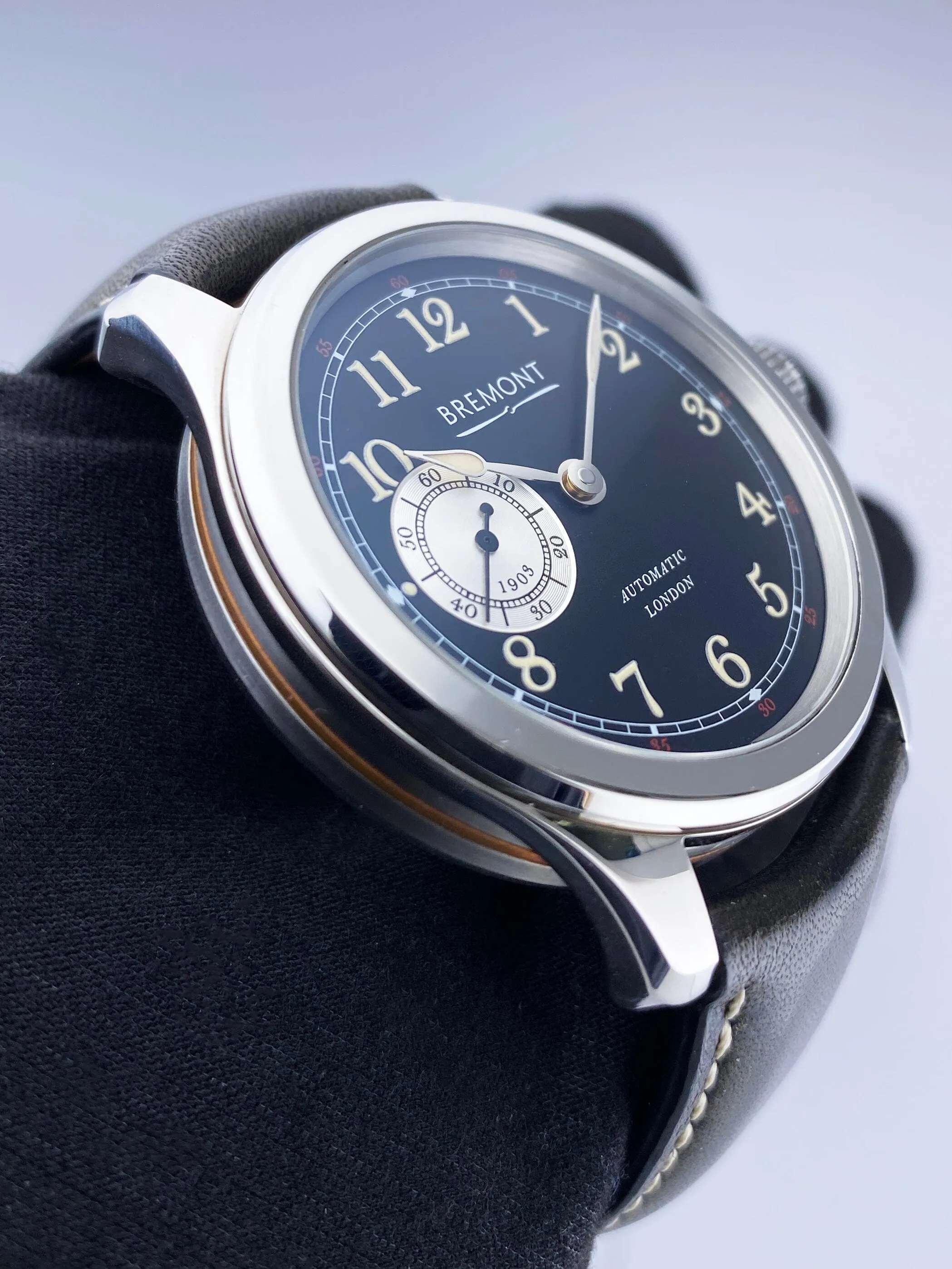 Bremont Wright Flyer Black Dial Steel Limited Mens Watch Box Papers