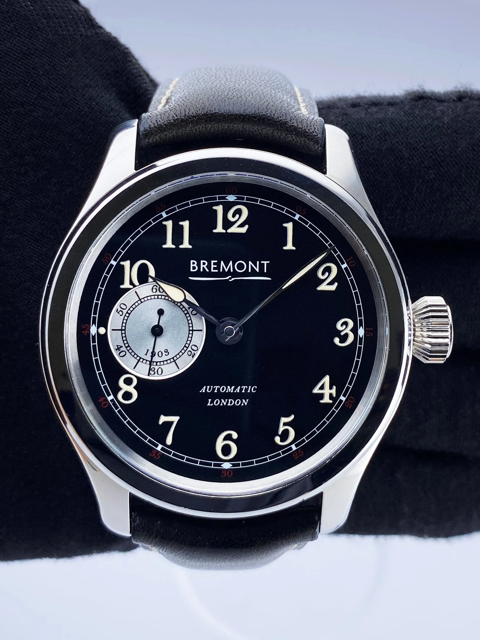Bremont Wright Flyer Black Dial Steel Limited Mens Watch Box Papers