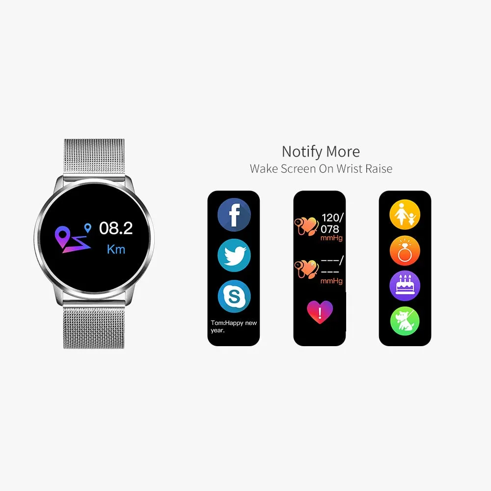 Brilliant OLED Color Screen, Fitness Tracker, Heart Rate Monitor Smart Watch