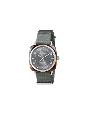Briston Clubmaster Chic Acetate HMS Tortoise Shell Grey Sunray Dial 36mm