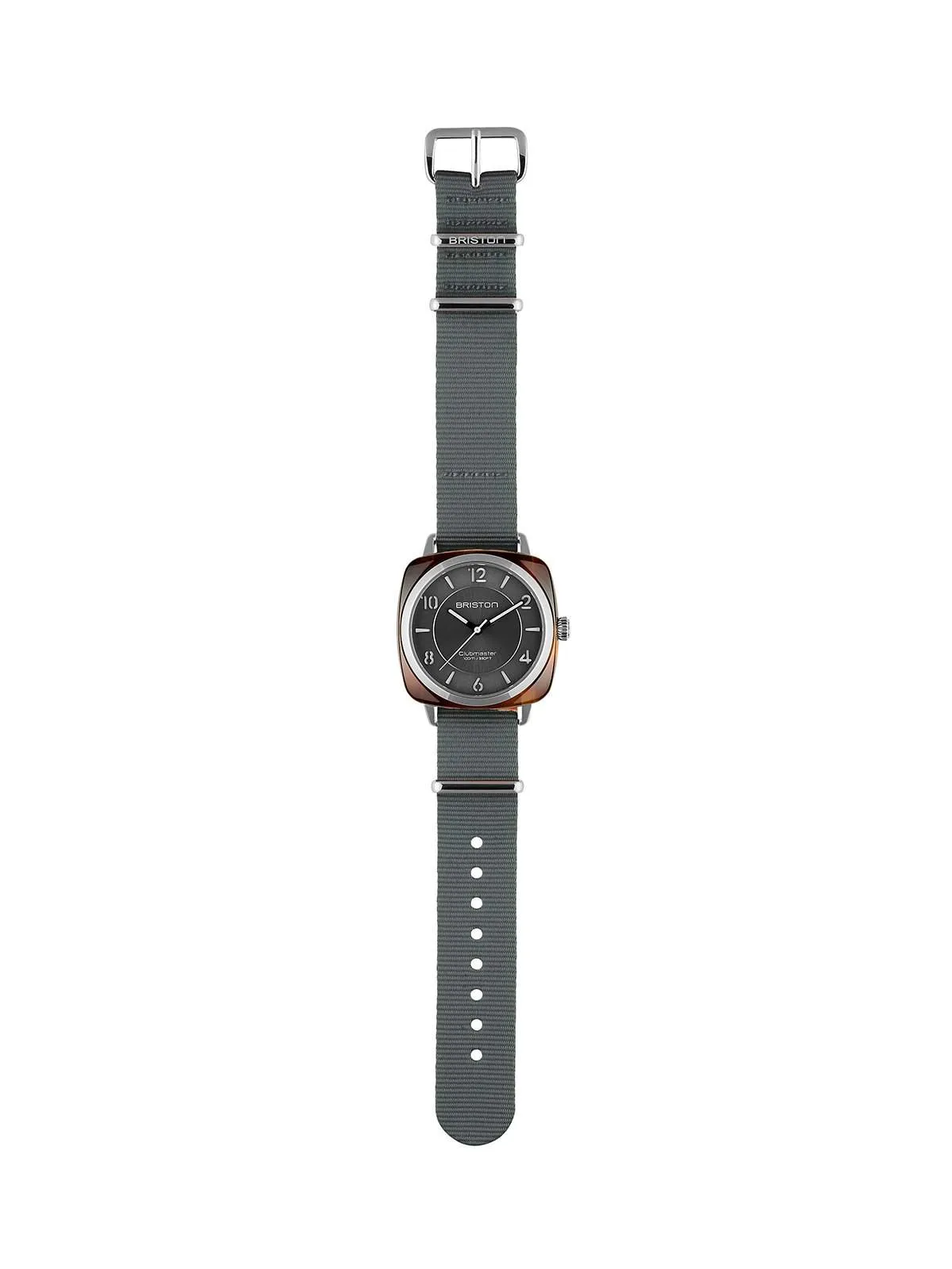 Briston Clubmaster Chic Acetate HMS Tortoise Shell Grey Sunray Dial 36mm